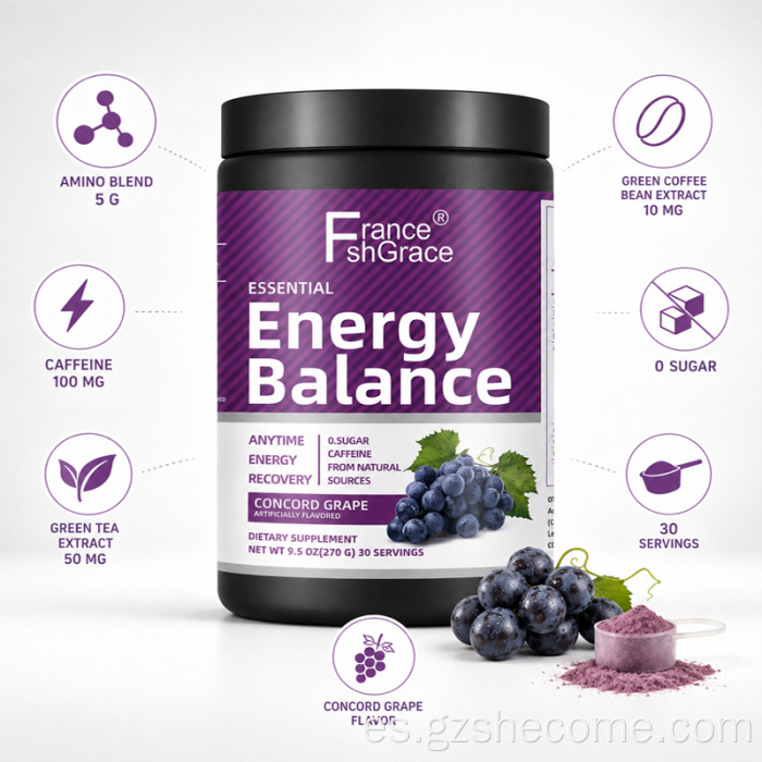 Recuperación previa al entrenamiento en polvo Shecome Energy Balance